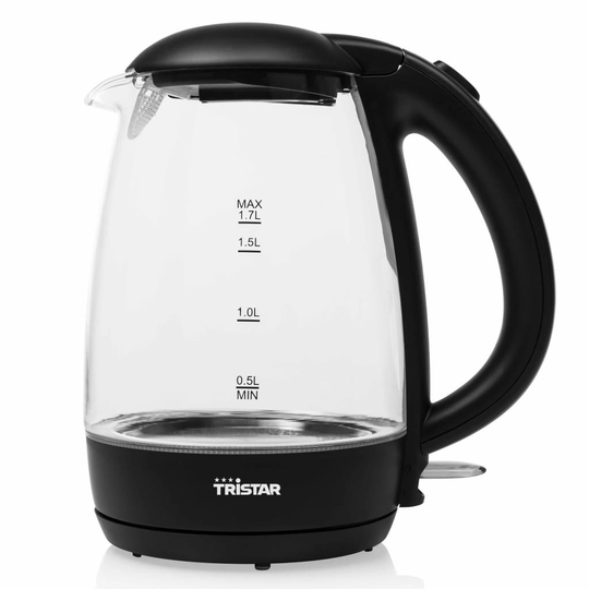 Tristar Elektrisk vattenkokare 2200W 1,7L glas
