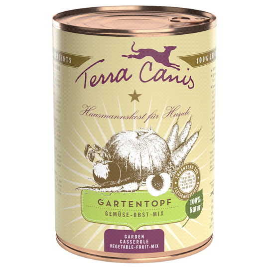 Terra Canis Garden Casserole, grönsaks- och fruktmix 6 x 400 g