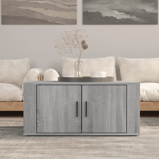 vidaXL Soffbord grå sonoma 80x50x36 cm konstruerat trä
