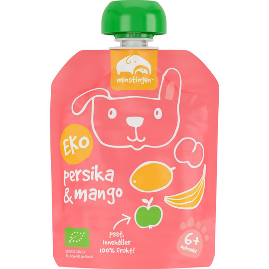 Minstingen Klämpåse persika/mango 90 g