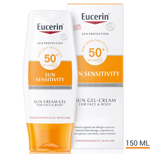 Eucerin Sun Sensitive Creamgel Face&Body Oparf SPF50+ 150ml