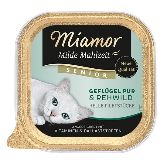 Ekonomipack: Miamor Mild Meal 24 x 100 g - Senior: Höns & rådjur