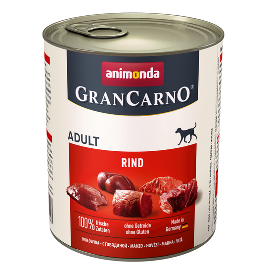 Ekonomipack: Animonda GranCarno Adult 12 x 800 g - Rent nötkött