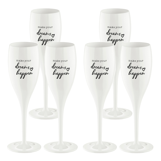 Koziol - Cheers Champagneglas 6-pack: Make Dreams Happen