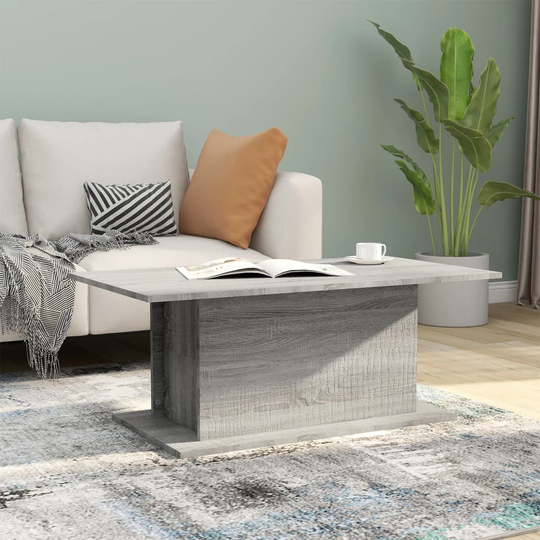 vidaXL Soffbord grå sonoma 102x55,5x40 cm spånskiva