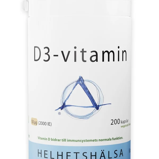 Helhetshälsa D3-vitamin 50 µg 2000 IE 200 kapslar