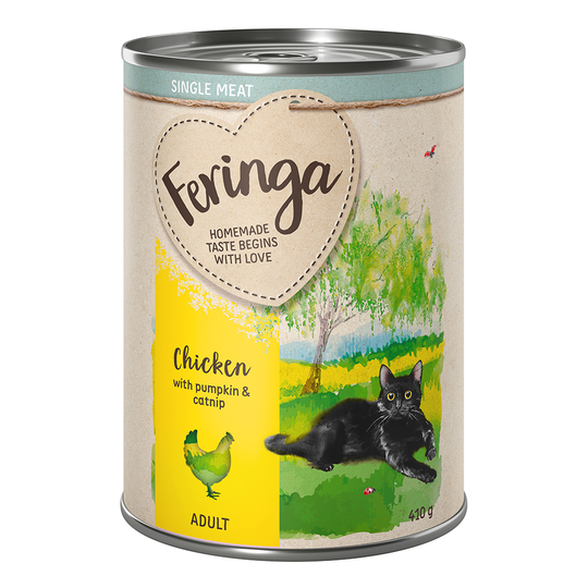 Feringa Single Meat Menu 6 x 410 g - Kyckling med pumpa & kattmynta