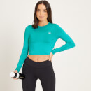 MP Women's Training Dry Tech Long Sleeve Crop Top - Lagoon - XXS