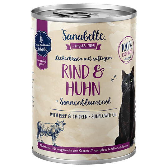 Sanabelle All Meat 6 x 400 g - Nötkött & kyckling