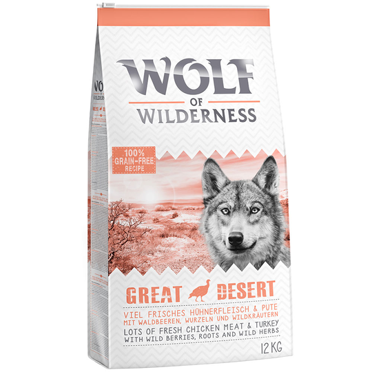 Wolf of Wilderness Adult Great Desert - Turkey - Ekonomipack: 2 x 12 kg
