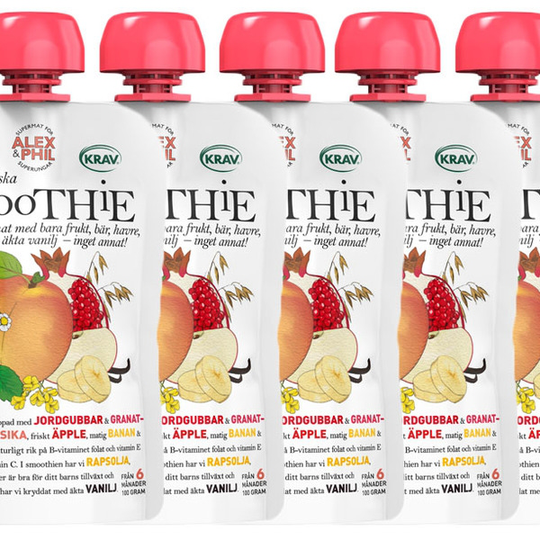 AlexΦl Smoothie med persika & röda frukter, 5-pack