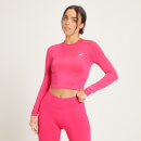 MP Women's Training Dry Tech Long Sleeve Crop Top - Magenta - XXS