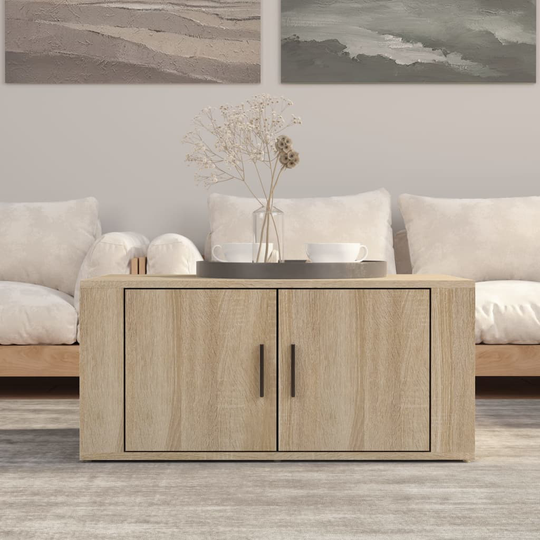 vidaXL Soffbord sonoma-ek 80x50x36 cm konstruerat trä