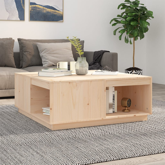 vidaXL Soffbord 100x101x40,5 cm massiv furu
