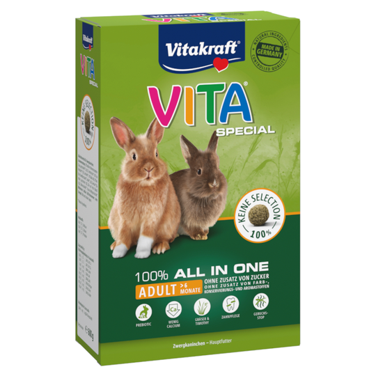 VITA Special Adult dvärgkanin - Ekonomipack: 6 x 600 g