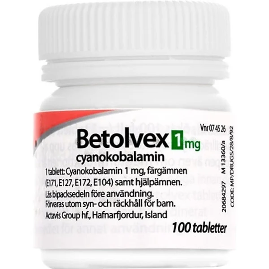 Betolvex, filmdragerad tablett 1 mg 100 st