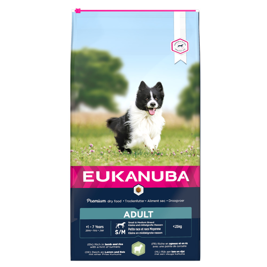 Eukanuba Adult Small & Medium Breed Lamb & Rice Ekonomipack: 2 x 12 kg