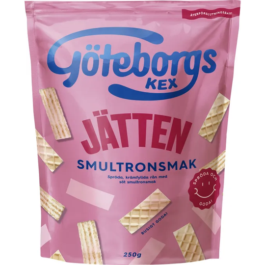 Göteborgs kex 2 x Kex Jätten Smultron