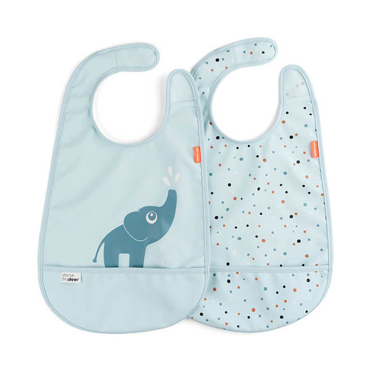 Done by Deer Haklapp velcro Elphee Blue 2-pack