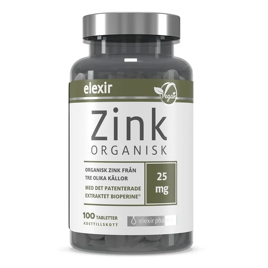 Elexir Pharma Elexir Organisk Zink 25 mg 100 tabletter