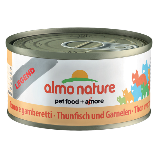Superblandpack: 24 x 70 g Almo Nature Legend och 6 x 70 g Cosma Nature! - Tonfisk & räkor + Cosma Nature provpack