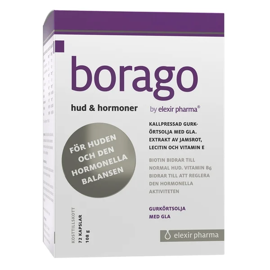 Elexir Pharma Borago Hud & Hormoner 72 kapslar