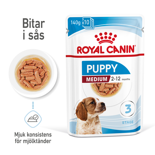 Royal Canin Medium Puppy hundmat 10x140g