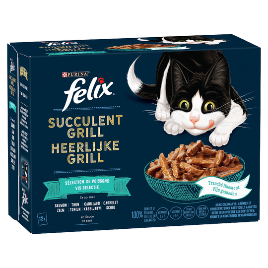 Latz "Tasty Shreds" Pouches 12 x 80 g - Fish Selection