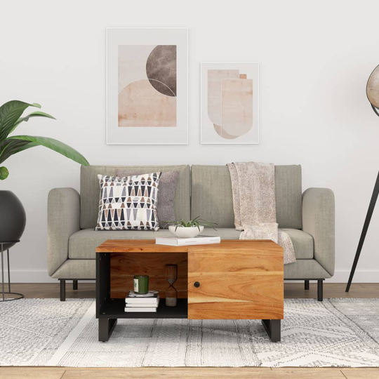 vidaXL Soffbord 80x50x40 cm massivt akaciaträ och konstruerat trä