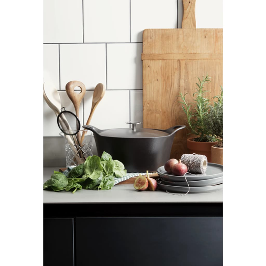 CUISINOX Gjutjärnsgryta emaljerad 3,4 L 24 cm svart