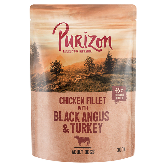 6 x 300 g till prova-på-pris! Purizon våtfoder - 6 x 300 g Black Angus & Turkey