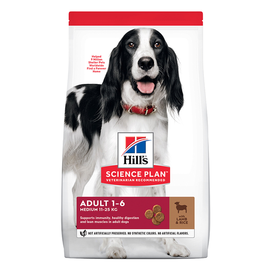 Ekonomipack: 2 x Hill's Science Plan hundfoder - Adult Medium Lamb & Rice (2 x 14 kg)