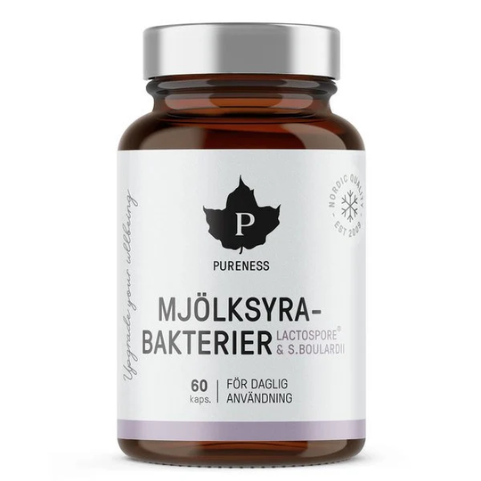 Pureness Mjölksyrabakterier + Boulardii 60 kapslar