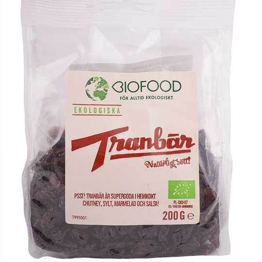 Biofood Tranbär 200 g