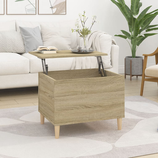 vidaXL Soffbord sonoma-ek 60x44,5x45 cm konstruerat trä