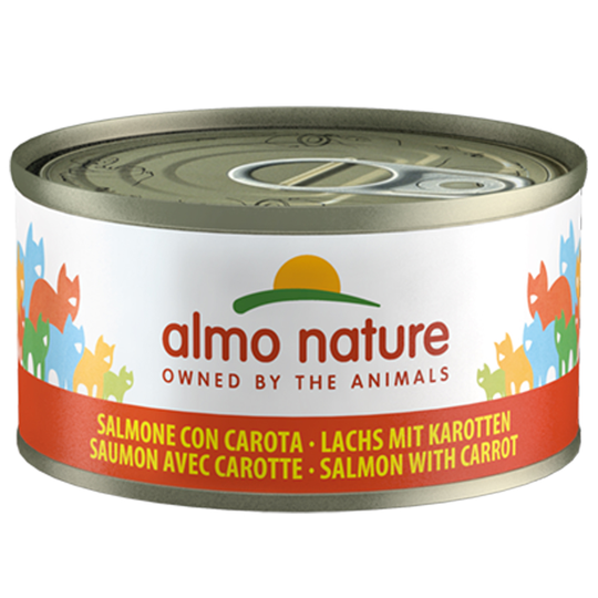 Ekonomipack: Almo Nature 24 x 70 g - Lax & morötter i gelé