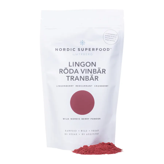 Nordic Superfood Lingon röda vinbär tranbär, 80g