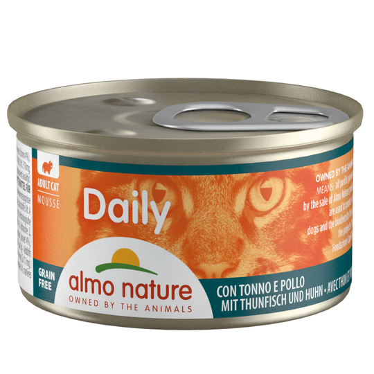 Ekonomipack: Almo Nature Daily Menu 24 x 85 g - Blandpack med kalkon, tonfisk, kyckling + nötkött