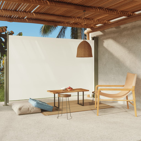 vidaXL Infällbar sidomarkis 200x300 cm gräddvit