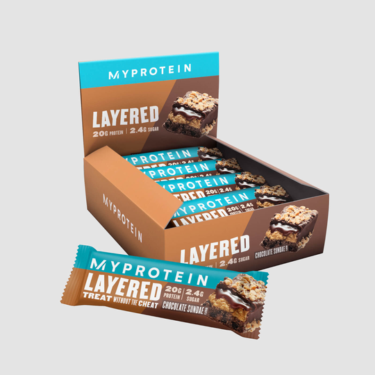 6 Layer Protein Bar - 12 x 60g - Chocolate Sundae