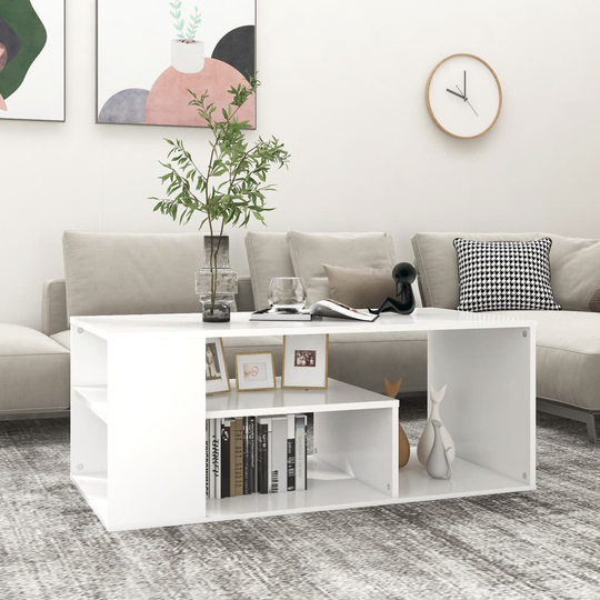 vidaXL Soffbord vit 100x50x40 cm spånskiva