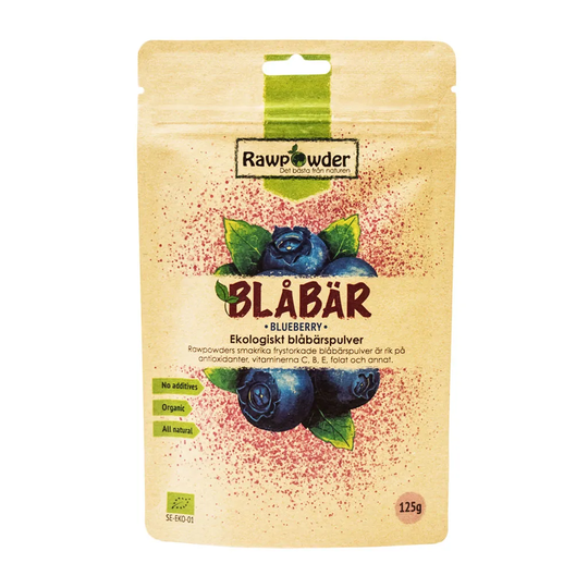 Rawpowder Blåbärspulver, 125g ekologisk