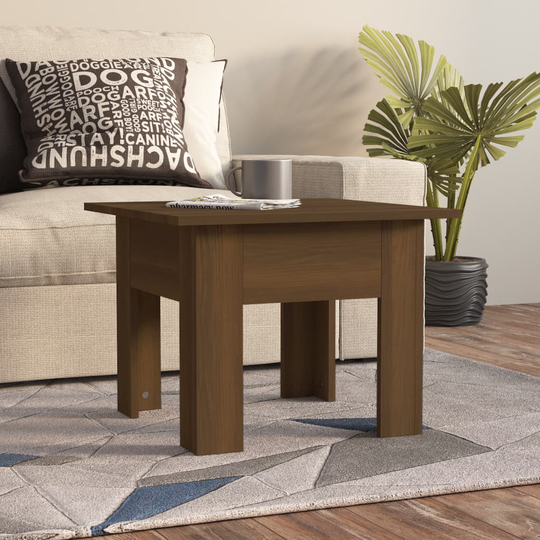 vidaXL Soffbord brun ek 55x55x42 cm spånskiva