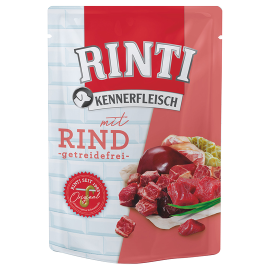 RINTI Kennerfleisch Pouches 10 x 400 g - Nötkött