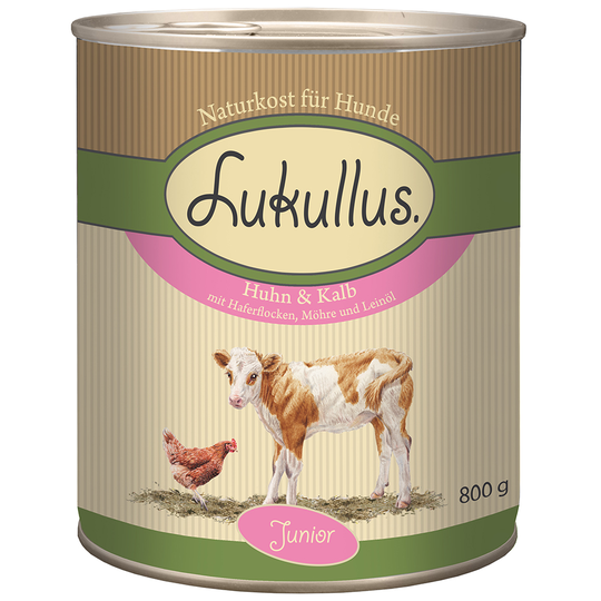 Lukullus Junior Kyckling & kalv - 6 x 800 g