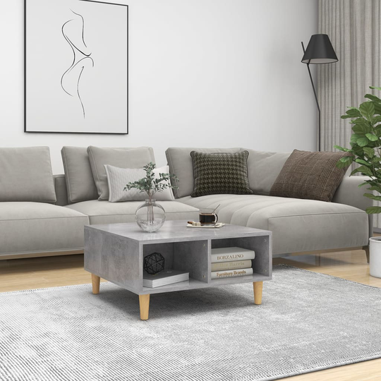vidaXL Soffbord betonggrå 60x60x30 cm spånskiva