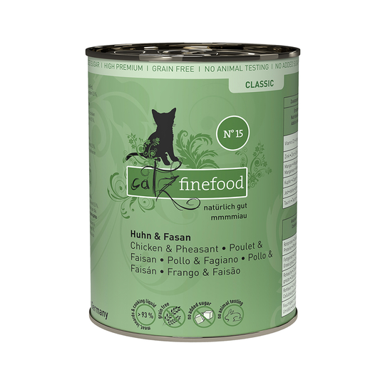 Ekonomipack: catz finefood på burk 24 x 400 g - Kyckling & fasan