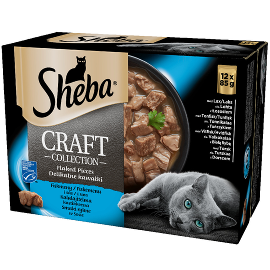 Sheba Craft Collection 12 x 85 g Fish Selection in Sauce