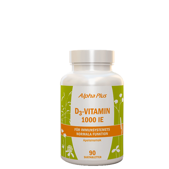 D3-vitamin 1000 IE, 90 tuggtabletter