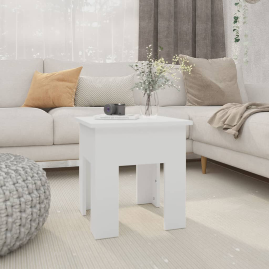 vidaXL Soffbord vit 40x40x42 cm spånskiva